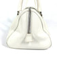 Dior D logo bag, top handle, mini Boston bag, horizontal bag, D buckle, handbag, leather, women's, white