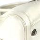 Dior D logo bag, top handle, mini Boston bag, horizontal bag, D buckle, handbag, leather, women's, white