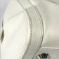 Dior D logo bag, top handle, mini Boston bag, horizontal bag, D buckle, handbag, leather, women's, white