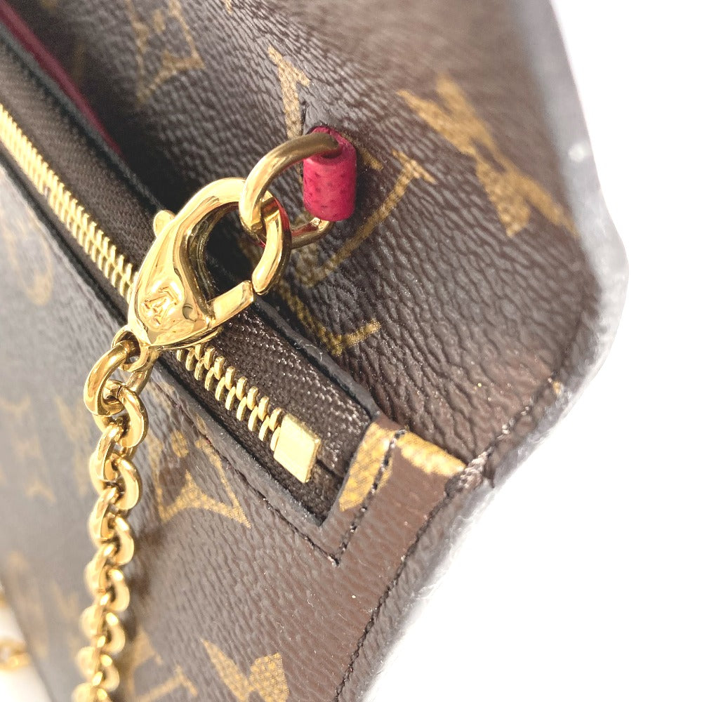LOUIS VUITTON M62456 2018 Summer Trunk Pochette Weekend Clutch Bag, Shoulder Bag, Chain Wallet, Long Wallet, Monogram Canvas, Women's, Brown