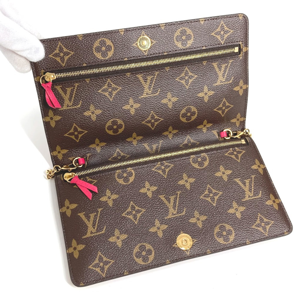 LOUIS VUITTON M62456 2018 Summer Trunk Pochette Weekend Clutch Bag, Shoulder Bag, Chain Wallet, Long Wallet, Monogram Canvas, Women's, Brown