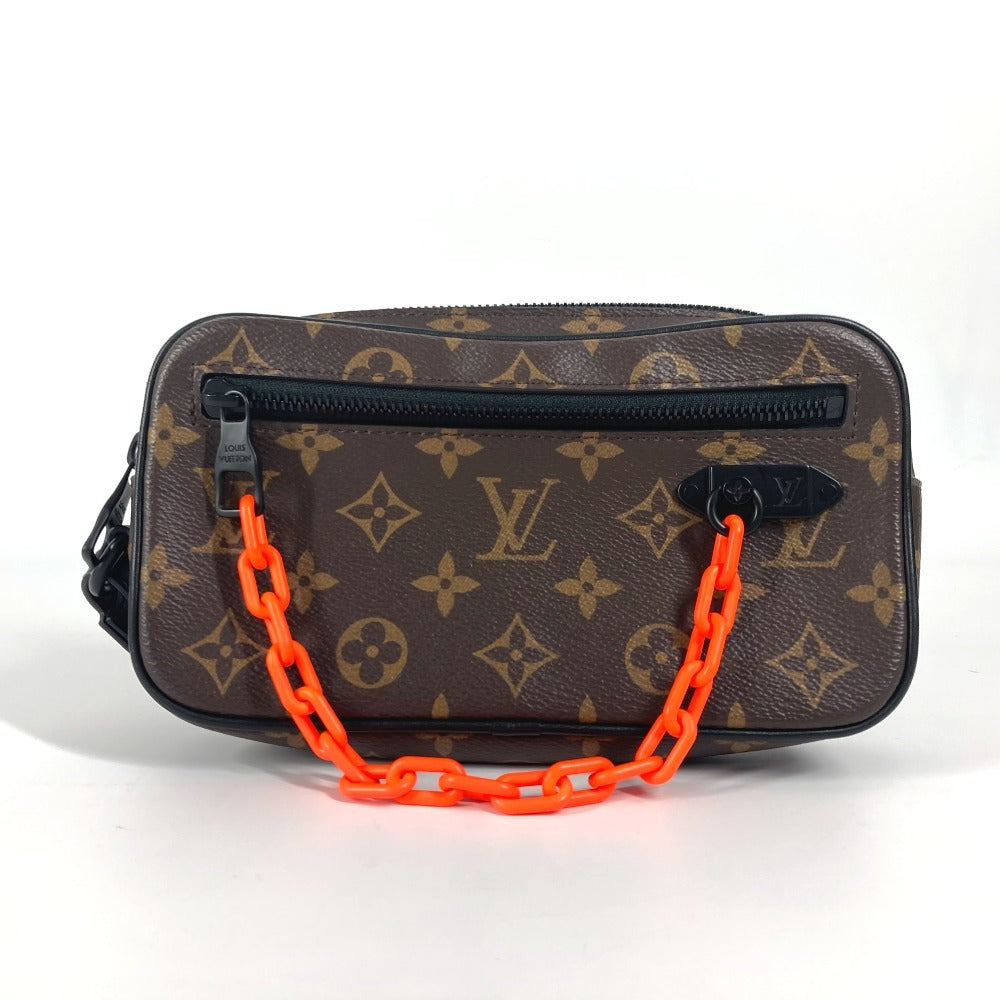 LOUIS VUITTON M44458 モノグラムソーラー ポシェット・ヴォルガ クラッチバッグ カバン ポーチ チェーン ストラップ付 セカンドバッグ モノグラムキャンバス ユニセックス ブラウン