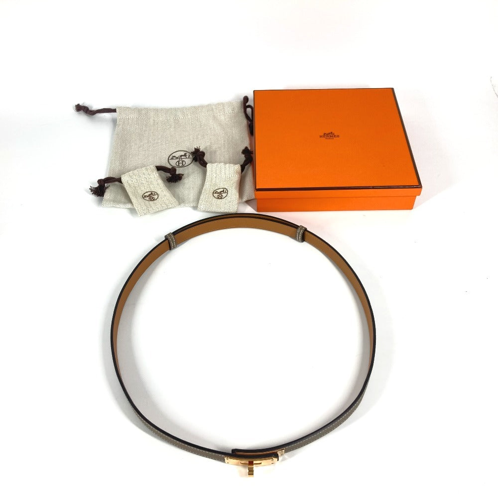 HERMES ケリーベルト アクセサリー ズボン用ベルト ベルト エプソン レディース エトゥープ グレー