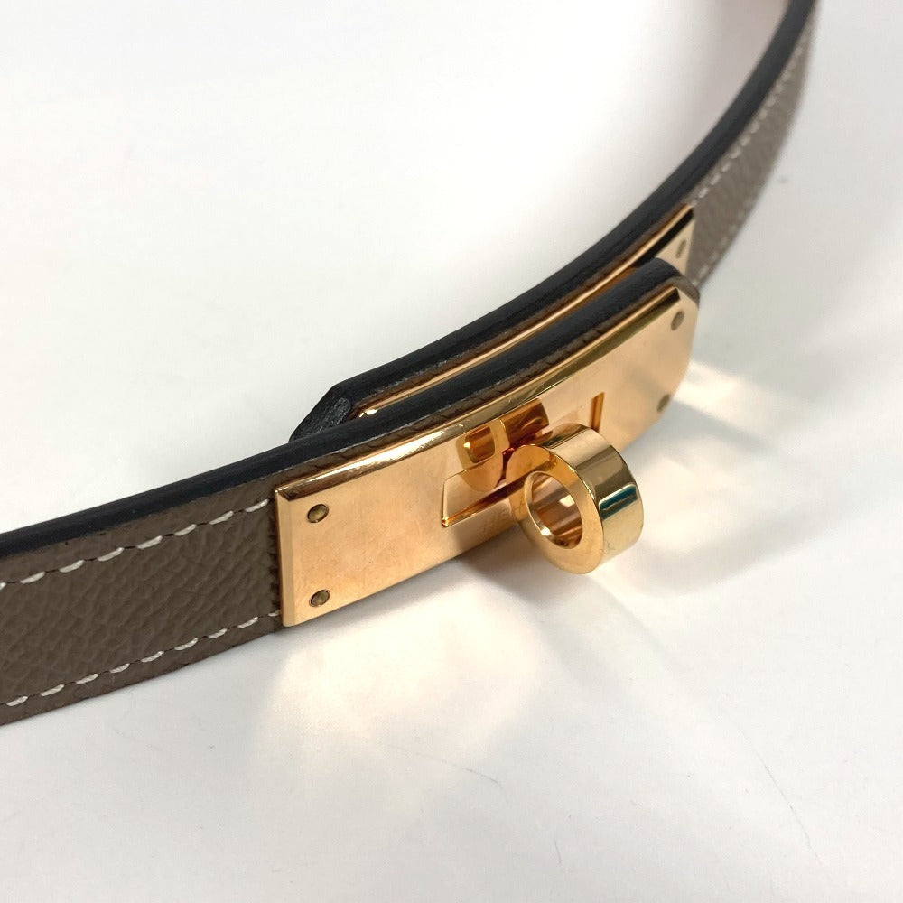 HERMES ケリーベルト アクセサリー ズボン用ベルト ベルト エプソン レディース エトゥープ グレー