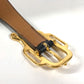 HERMES ヴィンテージ ロゴ ズボン用ベルト ベルト ボックスカーフ レディース ブラック
