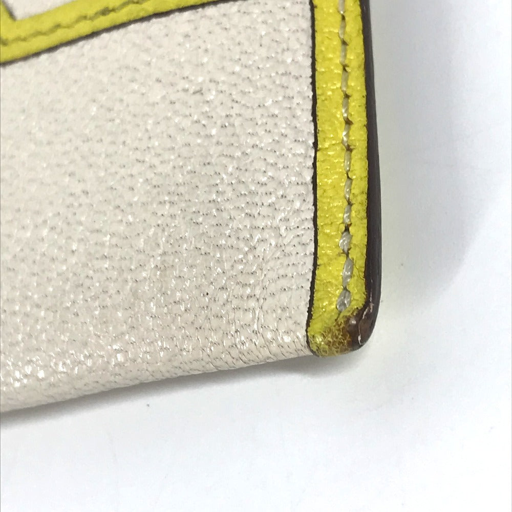 HERMES パドック シュバル 馬 コンパクトウォレット 財布 コインケース シェーブル ユニセックス ホワイト系