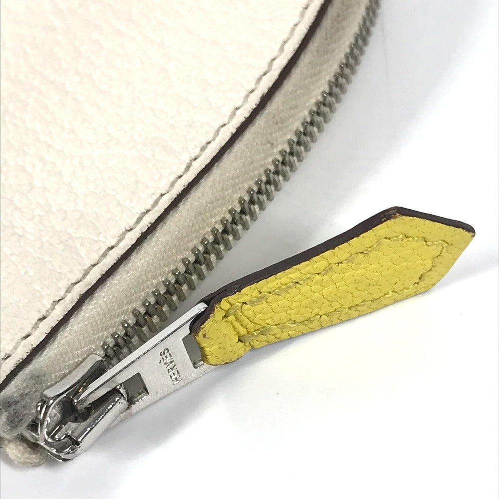 HERMES パドック シュバル 馬 コンパクトウォレット 財布 コインケース シェーブル ユニセックス ホワイト系