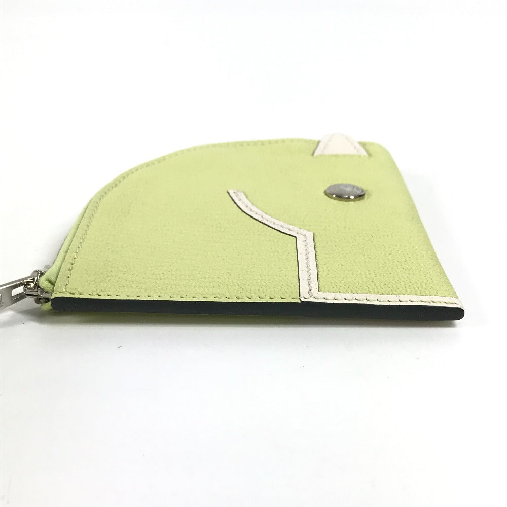 HERMES 馬 シュバル パドック 財布 小銭入れ コインケース シェーブル レディース ジョーヌブルジョン/ナタ イエロー