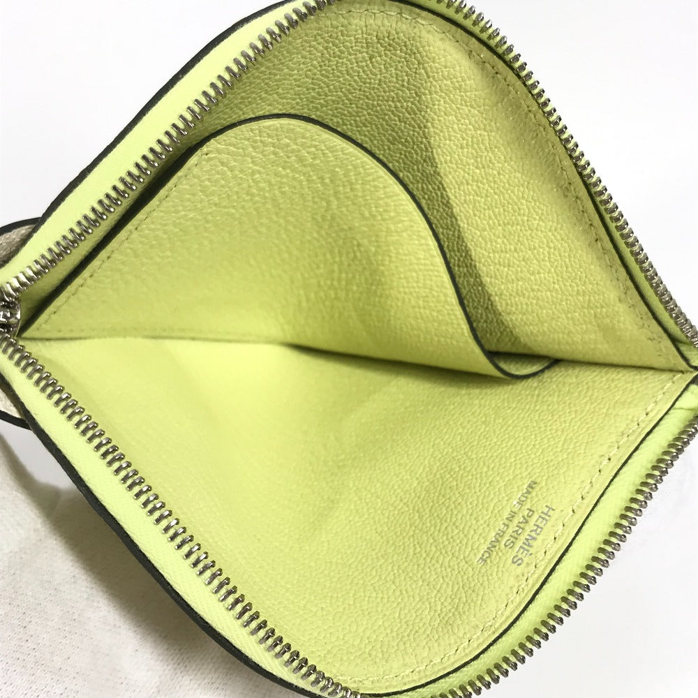 HERMES 馬 シュバル パドック 財布 小銭入れ コインケース シェーブル レディース ジョーヌブルジョン/ナタ イエロー