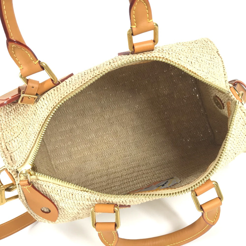 LOUIS VUITTON M14457 LV Logo Speedy Bandoulière 30 2WAY Bag Shoulder Bag Crossbody Bag Mini Boston Bag Handbag Raffia Unisex Natural Beige Beige
