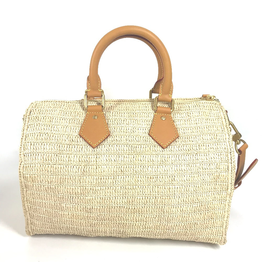 LOUIS VUITTON M14457 LV Logo Speedy Bandoulière 30 2WAY Bag Shoulder Bag Crossbody Bag Mini Boston Bag Handbag Raffia Unisex Natural Beige Beige