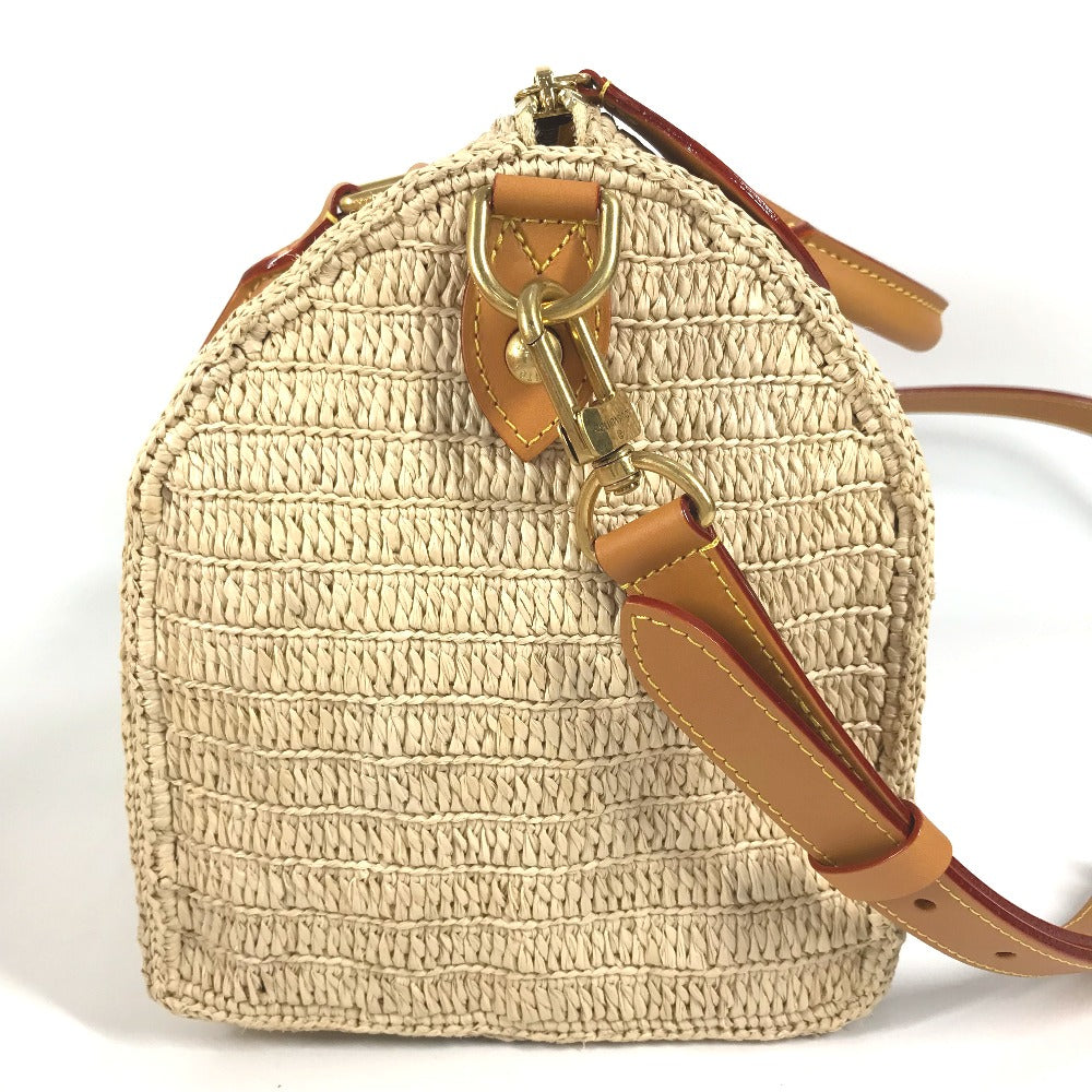 LOUIS VUITTON M14457 LV Logo Speedy Bandoulière 30 2WAY Bag Shoulder Bag Crossbody Bag Mini Boston Bag Handbag Raffia Unisex Natural Beige Beige