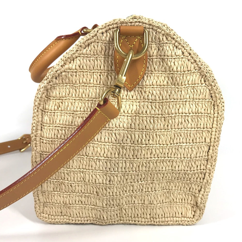 LOUIS VUITTON M14457 LV Logo Speedy Bandoulière 30 2WAY Bag Shoulder Bag Crossbody Bag Mini Boston Bag Handbag Raffia Unisex Natural Beige Beige