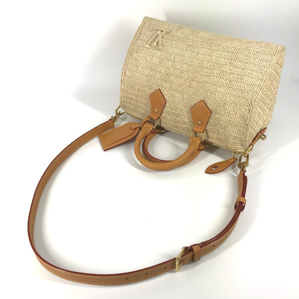 LOUIS VUITTON M14457 LV Logo Speedy Bandoulière 30 2WAY Bag Shoulder Bag Crossbody Bag Mini Boston Bag Handbag Raffia Unisex Natural Beige Beige