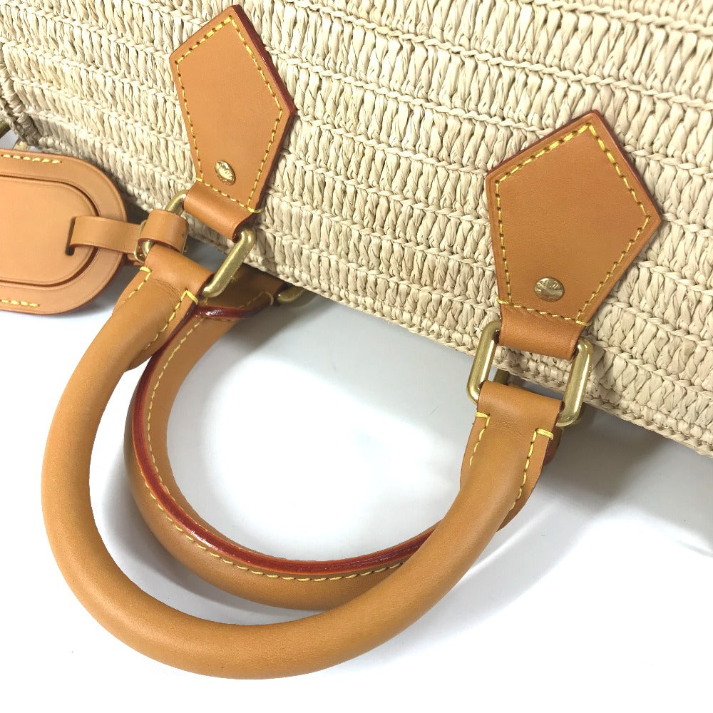 LOUIS VUITTON M14457 LV Logo Speedy Bandoulière 30 2WAY Bag Shoulder Bag Crossbody Bag Mini Boston Bag Handbag Raffia Unisex Natural Beige Beige