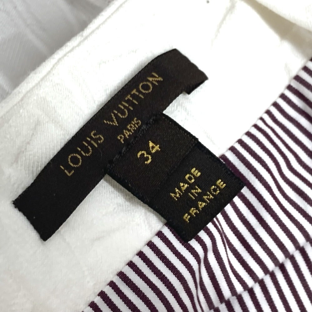 LOUIS VUITTON Monogram Logo Apparel Bottoms Skirt Cotton Women's White
