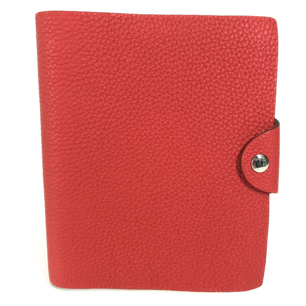 HERMES ユリスPM ノートカバー メモ帳 ステーショナリー ノートカバー トゴ レディース レッド