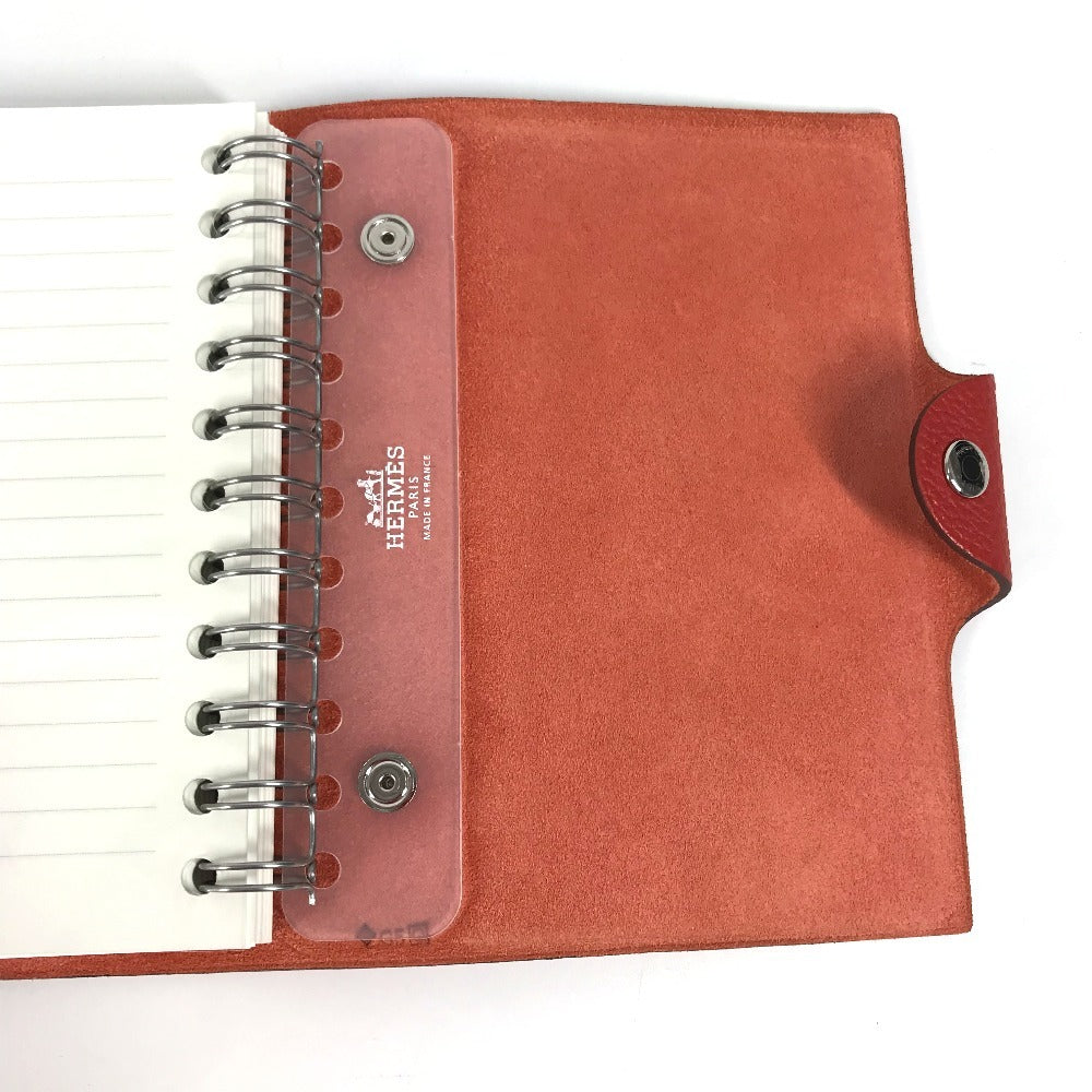 HERMES ユリスPM ノートカバー メモ帳 ステーショナリー ノートカバー トゴ レディース レッド