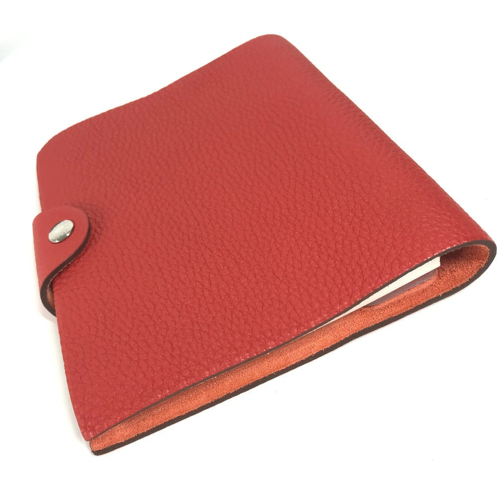 HERMES ユリスPM ノートカバー メモ帳 ステーショナリー ノートカバー トゴ レディース レッド