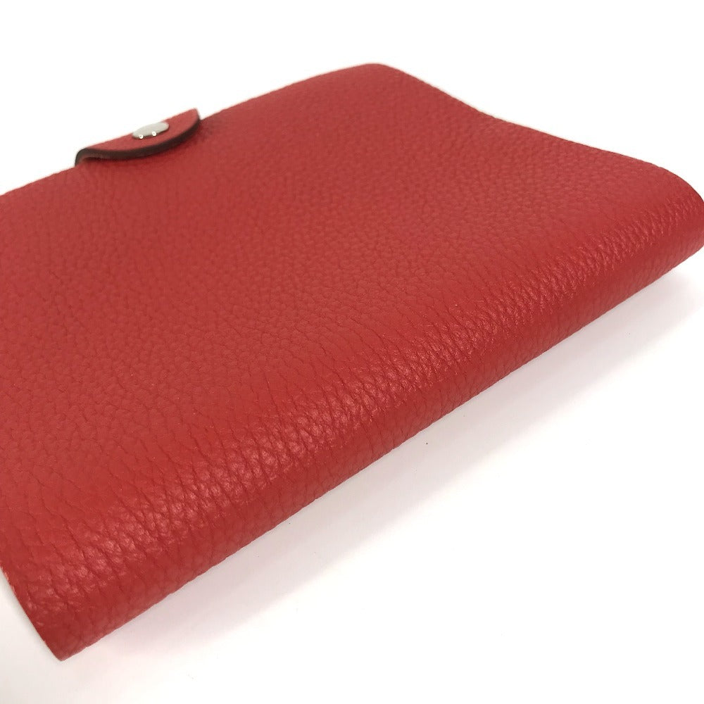 HERMES ユリスPM ノートカバー メモ帳 ステーショナリー ノートカバー トゴ レディース レッド