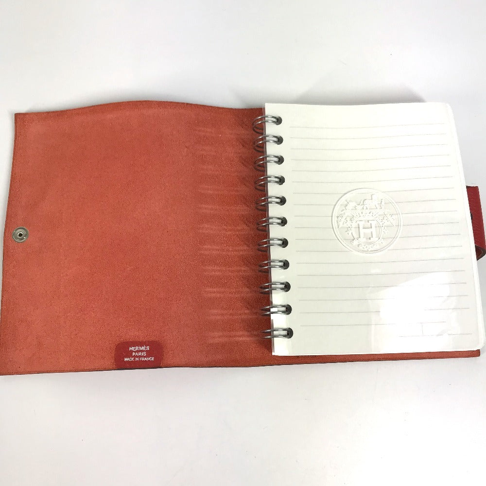 HERMES ユリスPM ノートカバー メモ帳 ステーショナリー ノートカバー トゴ レディース レッド
