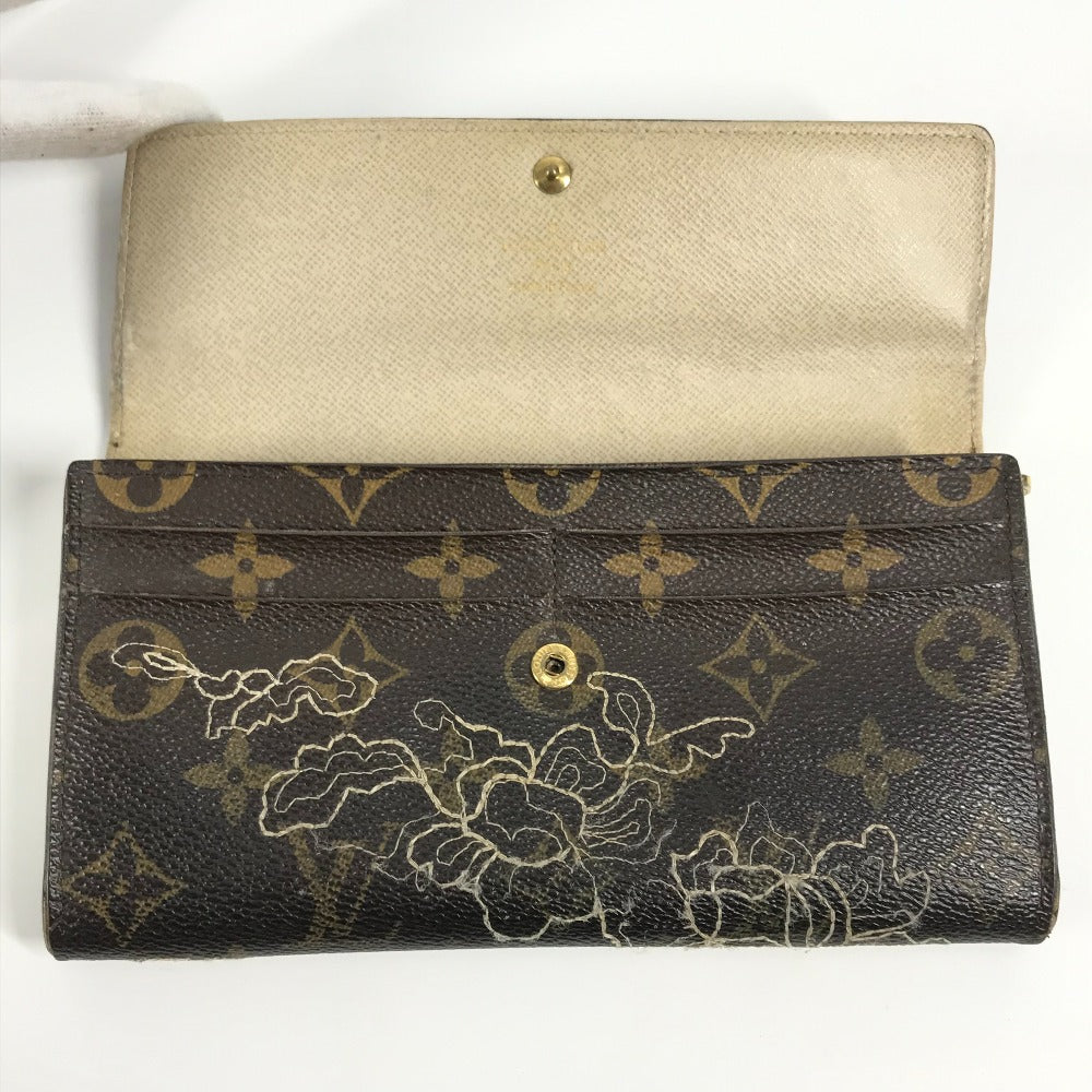 LOUIS VUITTON M95389 モノグラム・ダンテェル ポルトフォイユ・サラ 2つ折り ロングウォレット 長財布 モノグラムキャンバス ユニセックス ブラウン