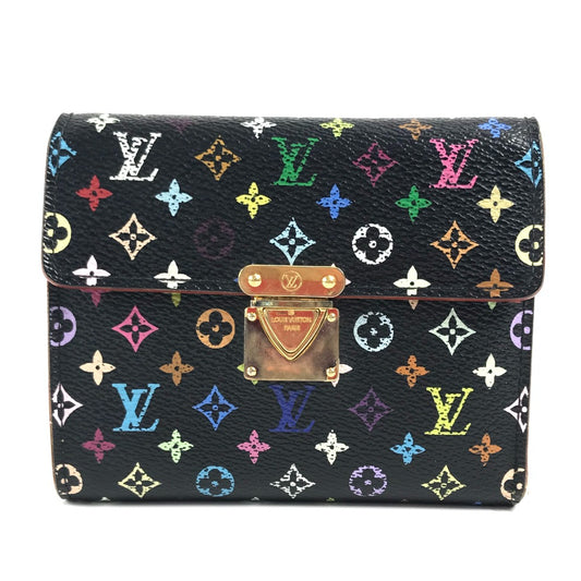 LOUIS VUITTON M58015 モノグラムマルチカラー ポルトフォイユ コアラ　 コンパクトウォレット 3つ折り財布 モノグラムマルチカラーキャンバス レディース ノワール ブラック