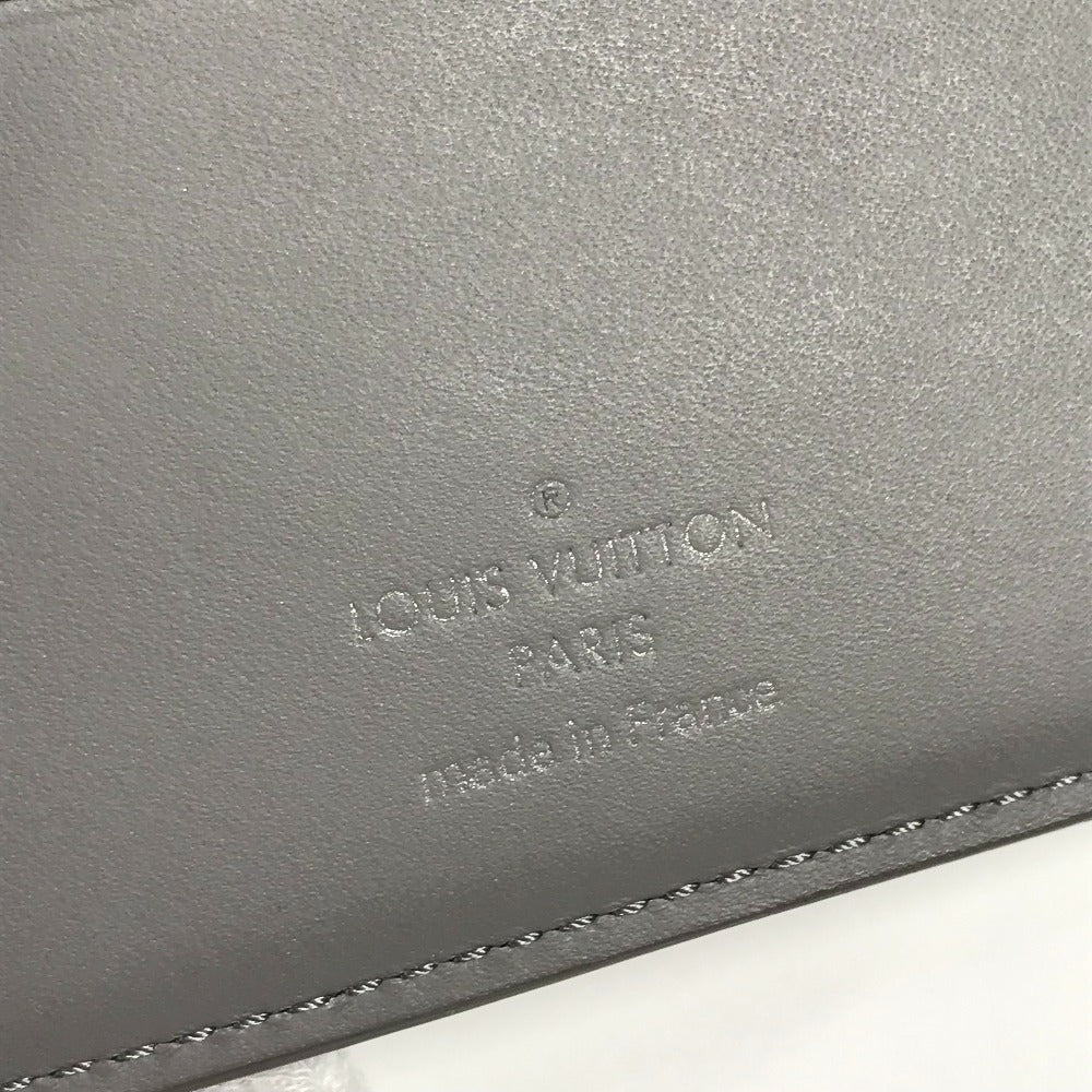 LOUIS VUITTON M81026 LV Aerogramme Portefeuille Multiple Billfold Compact Wallet Bifold Wallet Calfskin Leather Unisex Gray