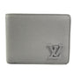 LOUIS VUITTON M81026 LV Aerogramme Portefeuille Multiple Billfold Compact Wallet Bifold Wallet Calfskin Leather Unisex Gray