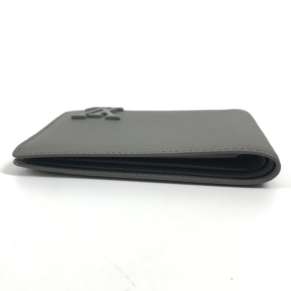 LOUIS VUITTON M81026 LV Aerogramme Portefeuille Multiple Billfold Compact Wallet Bifold Wallet Calfskin Leather Unisex Gray