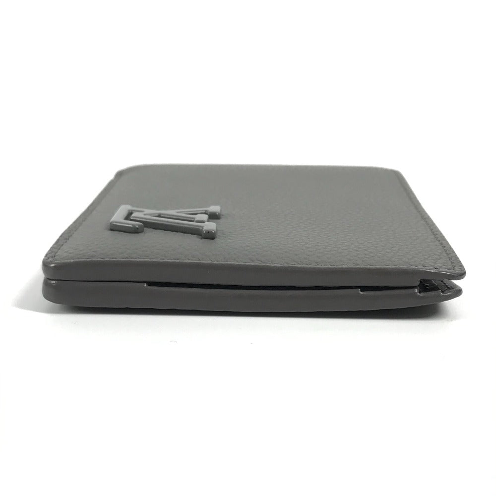 LOUIS VUITTON M81026 LV Aerogramme Portefeuille Multiple Billfold Compact Wallet Bifold Wallet Calfskin Leather Unisex Gray