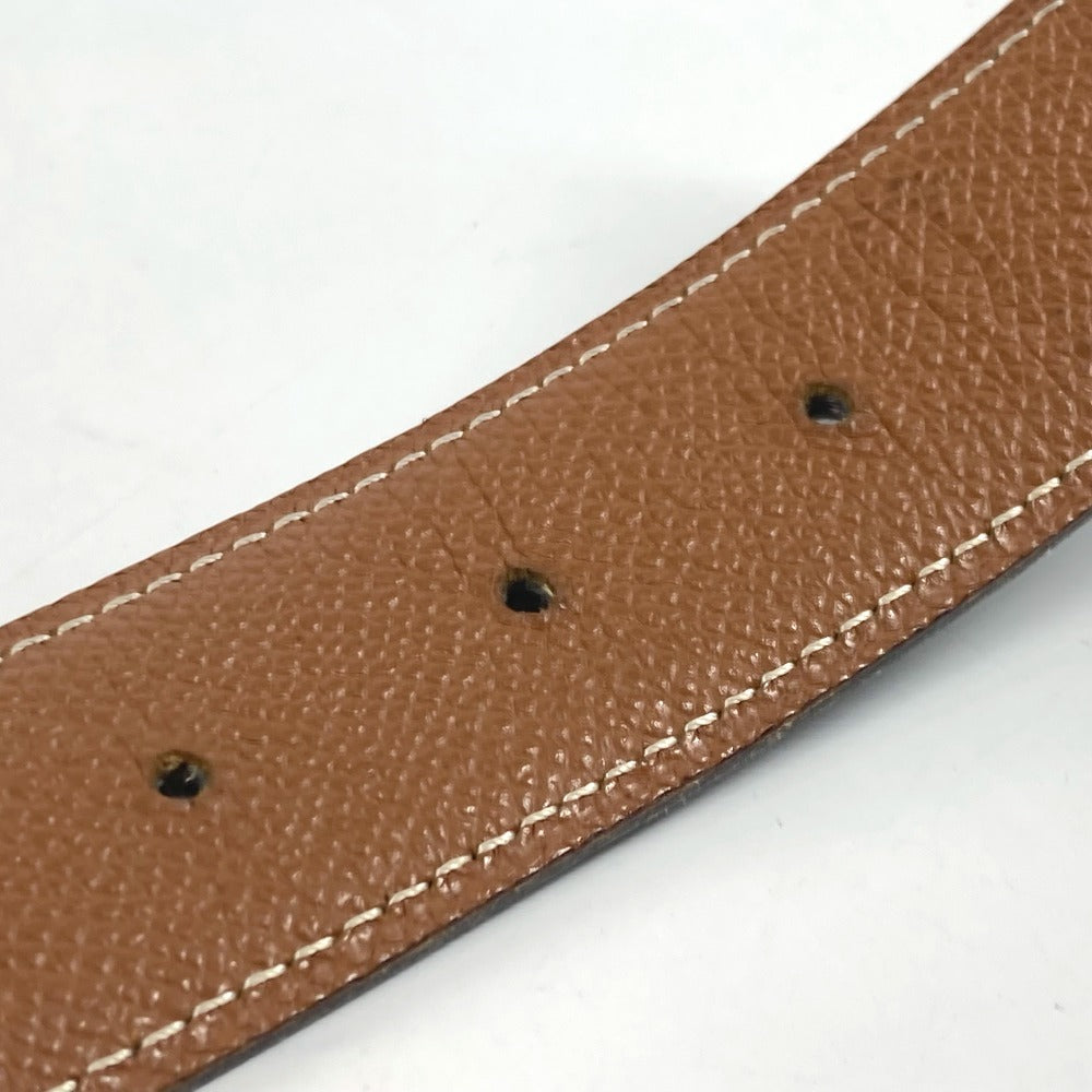 HERMES Hベルト バックルベルト アクセサリー ズボン用ベルト ベルト エプソン レディース ブラック×ゴールド