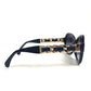 CHANEL 5465-Q-A Chain CC CC Mark logo glasses glasses eyewear glasses sunglasses Plastic Black/Gold Used