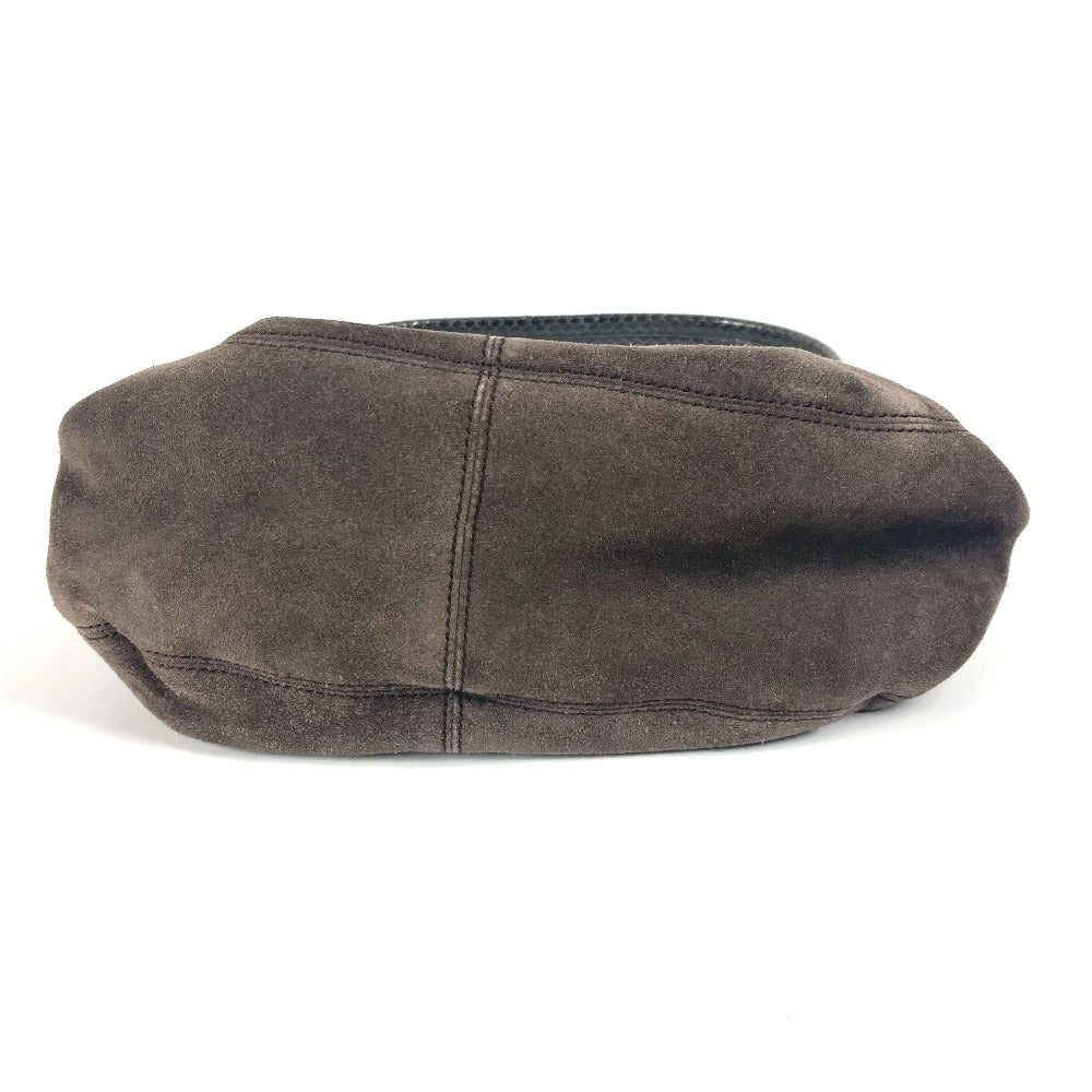 CARTIER Marcello logo tote bag/shoulder bag in unisex brown suede