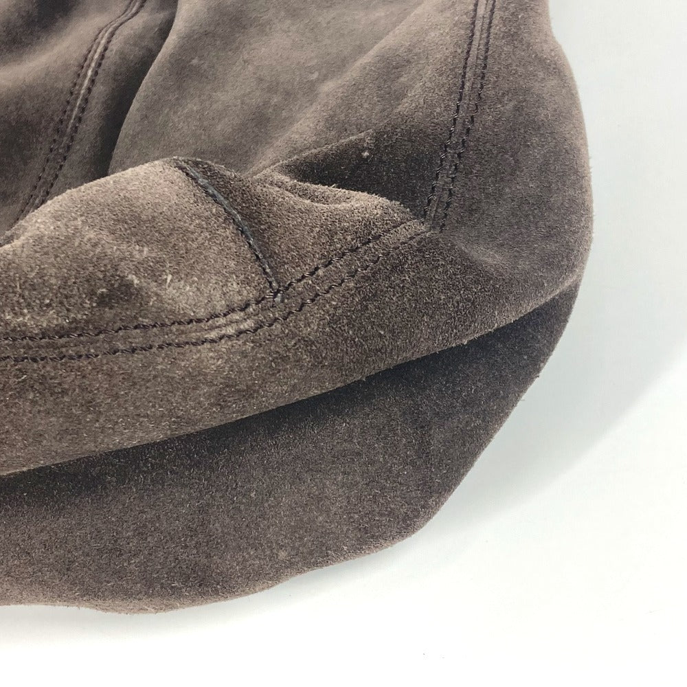 CARTIER Marcello logo tote bag/shoulder bag in unisex brown suede