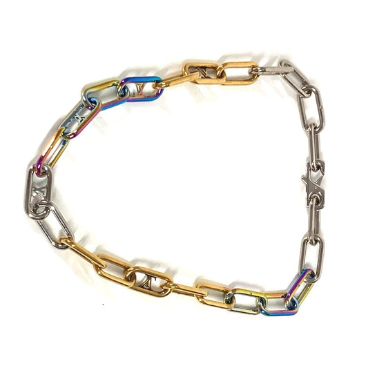 LOUIS VUITTON M80177 コリエ シグネチャー チェーン アクセサリー ネックレス メタル メンズ マルチカラー