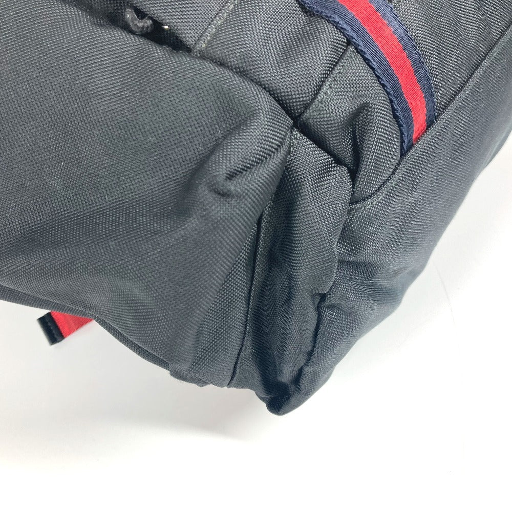 GUCCI 429037 Webline Sherryline Embroidered Tiger Backpack, Nylon Canvas, Unisex, Black