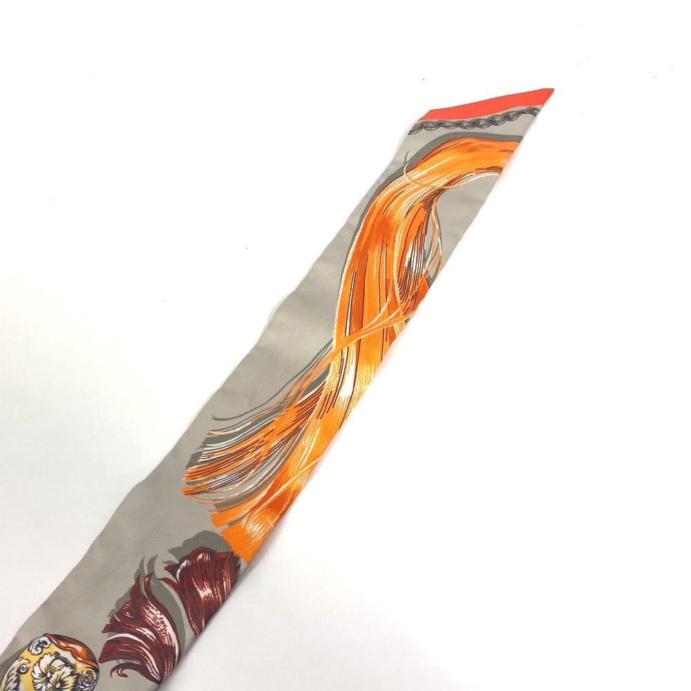 HERMES Twilly Twilly Twilly BandeauScarf Scarf silk gray Used