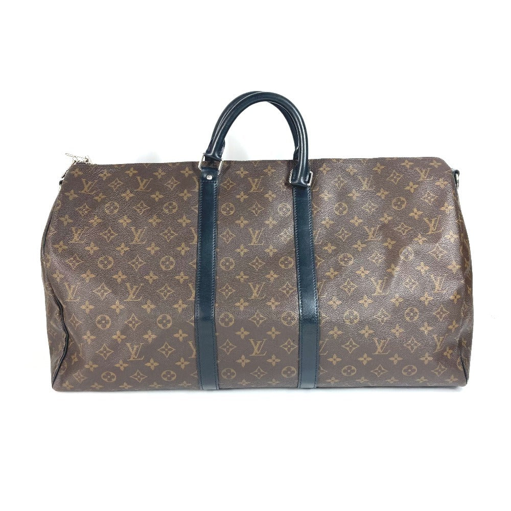 LOUIS VUITTON M56714 モノグラムマカサー キーポルバンドリエール55 カバン 旅行バッグ トラベルバッグ 2WAYバッグ ショルダーバッグ ボストンバッグ モノグラムマカサーキャンバス ユニセックス ブラウン
