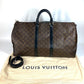 LOUIS VUITTON M56714 モノグラムマカサー キーポルバンドリエール55 カバン 旅行バッグ トラベルバッグ 2WAYバッグ ショルダーバッグ ボストンバッグ モノグラムマカサーキャンバス ユニセックス ブラウン