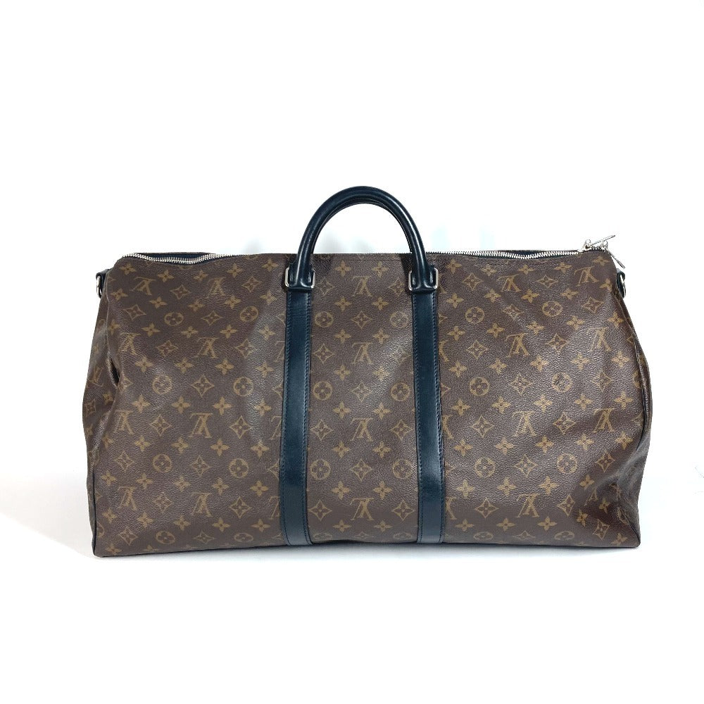 LOUIS VUITTON M56714 モノグラムマカサー キーポルバンドリエール55 カバン 旅行バッグ トラベルバッグ 2WAYバッグ ショルダーバッグ ボストンバッグ モノグラムマカサーキャンバス ユニセックス ブラウン