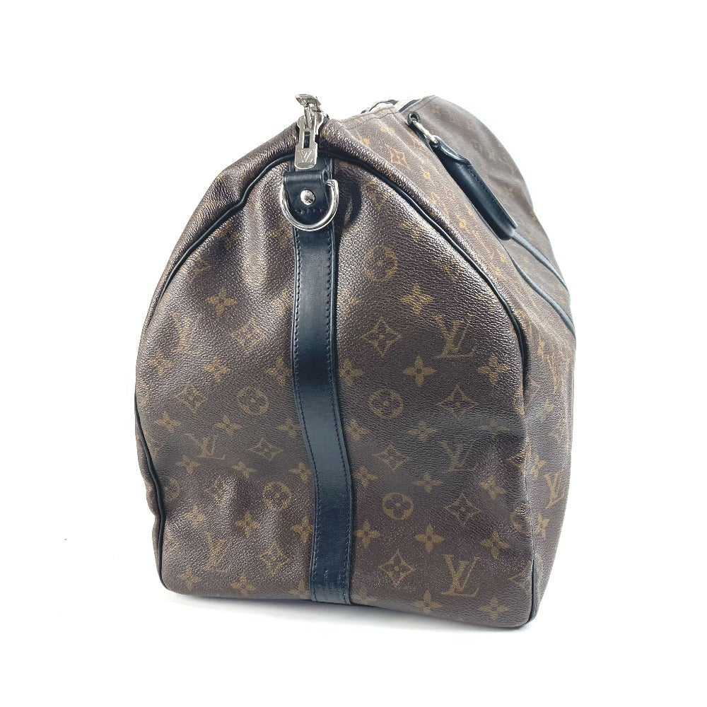 LOUIS VUITTON M56714 モノグラムマカサー キーポルバンドリエール55 カバン 旅行バッグ トラベルバッグ 2WAYバッグ ショルダーバッグ ボストンバッグ モノグラムマカサーキャンバス ユニセックス ブラウン