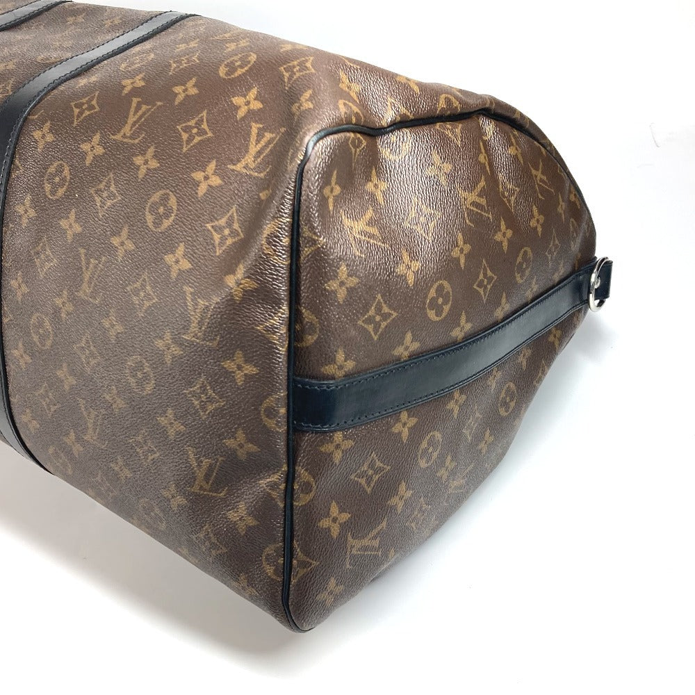 LOUIS VUITTON M56714 モノグラムマカサー キーポルバンドリエール55 カバン 旅行バッグ トラベルバッグ 2WAYバッグ ショルダーバッグ ボストンバッグ モノグラムマカサーキャンバス ユニセックス ブラウン