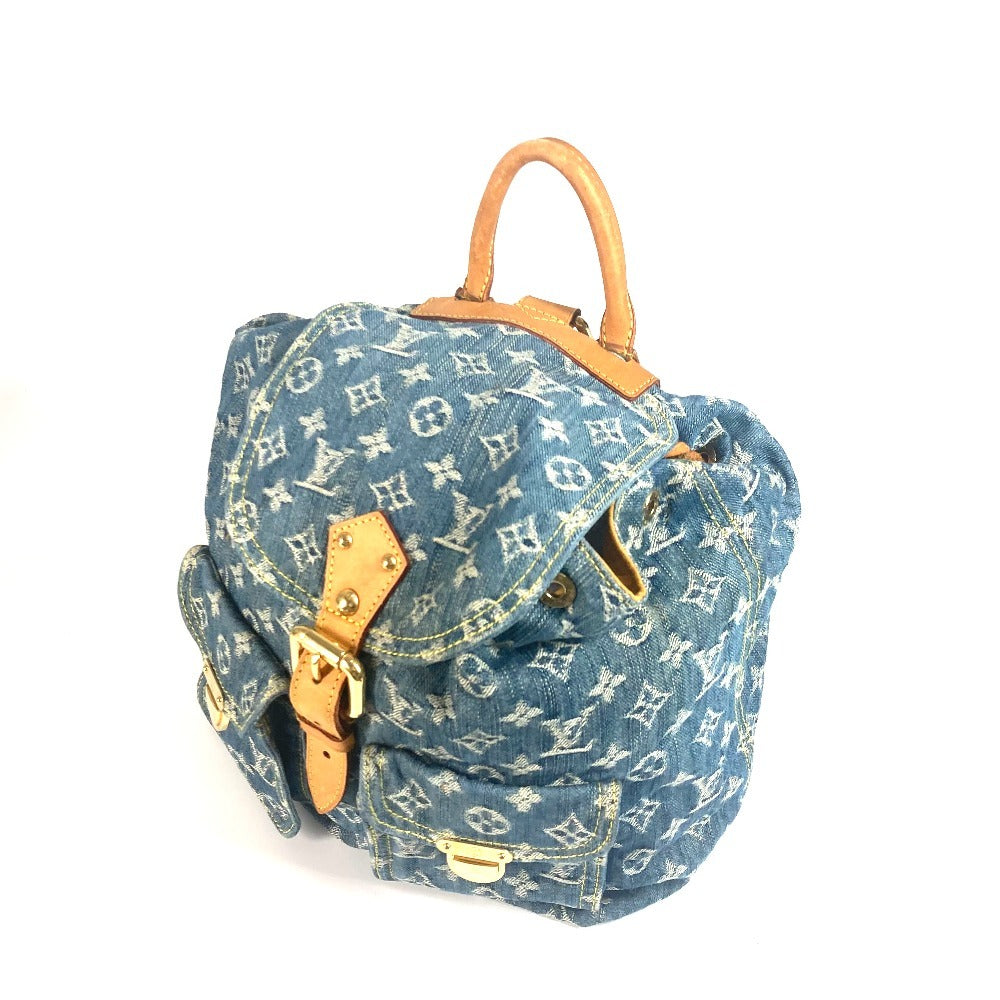 LOUIS VUITTON M95056 モノグラムデニム サック アド GM バックパック カバン リュックサック モノグラムデニム ユニセックス ブルー