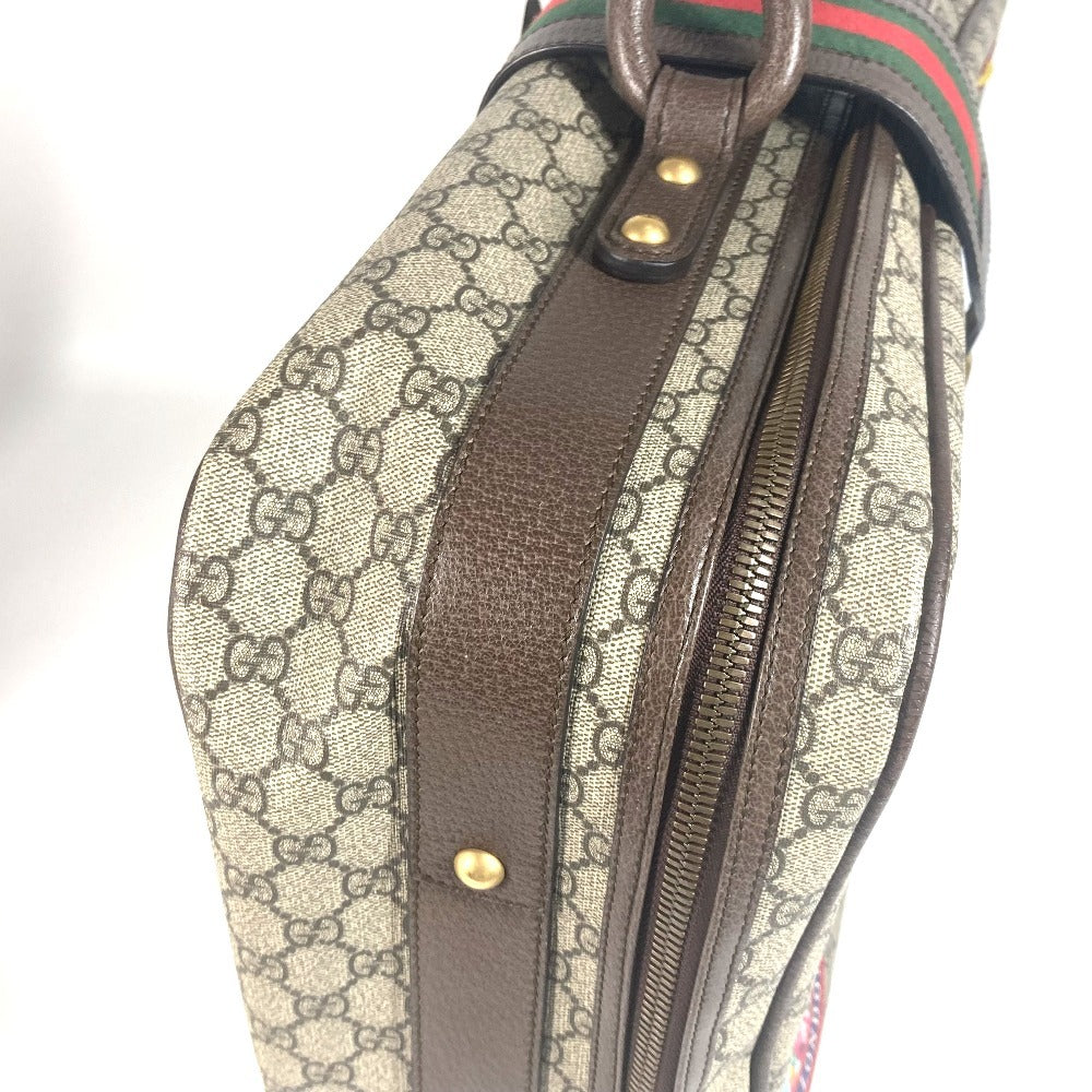 GUCCI 424501 GG Supreme Angry Cat Snake Patch Bag Travel Bag Travel Bag Trunk Duffle Bag GG Supreme Canvas Beige/Multicolore Used
