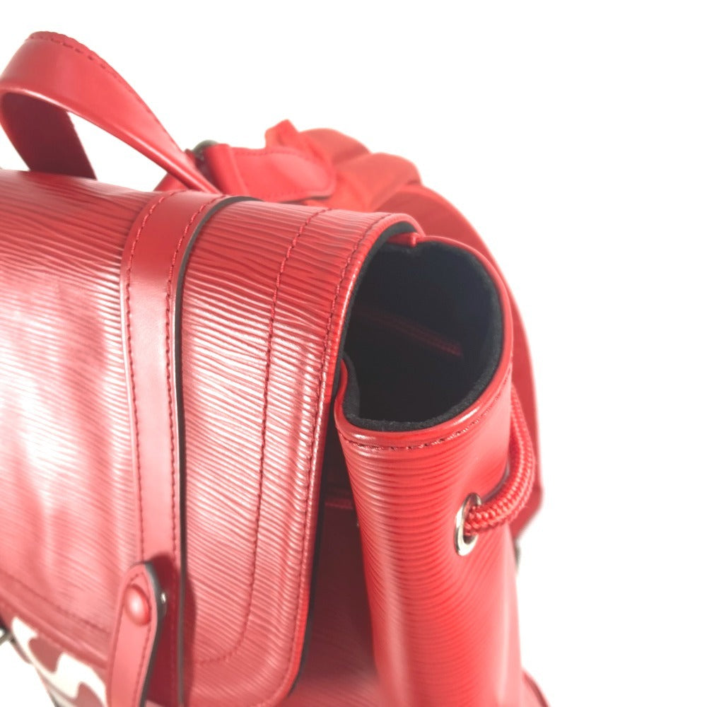 LOUIS VUITTON M53414 Supreme SUPREME collaboration Epi Christopher PM 17AW Backpack Bag Backpack Epi Leather Red/White Used