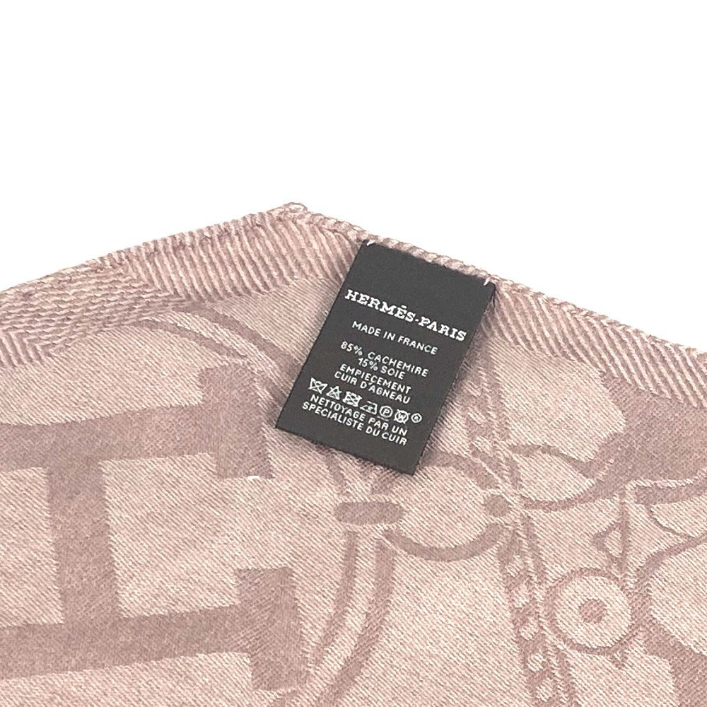 HERMES ロザンジュ 《ニュー・リブリス》 ひし形 スカーフ カシミヤ レディース パープルピンク系