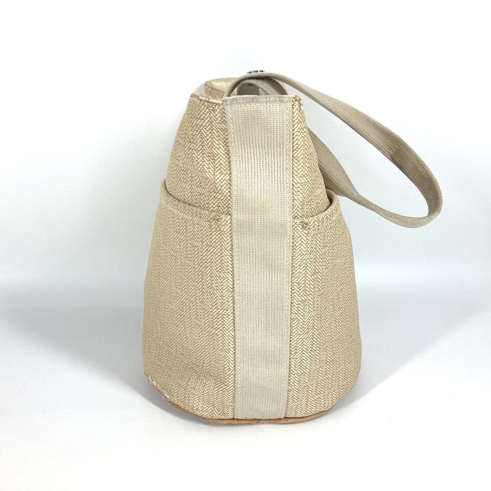 HERMES Saxo PM Tote Bag, Canvas Handbag, Women's, Beige