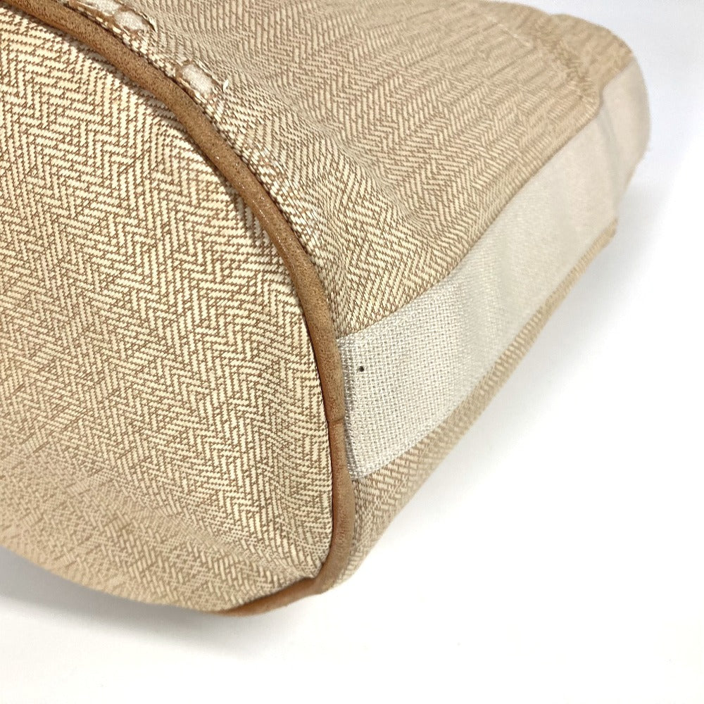 HERMES Saxo PM Tote Bag, Canvas Handbag, Women's, Beige