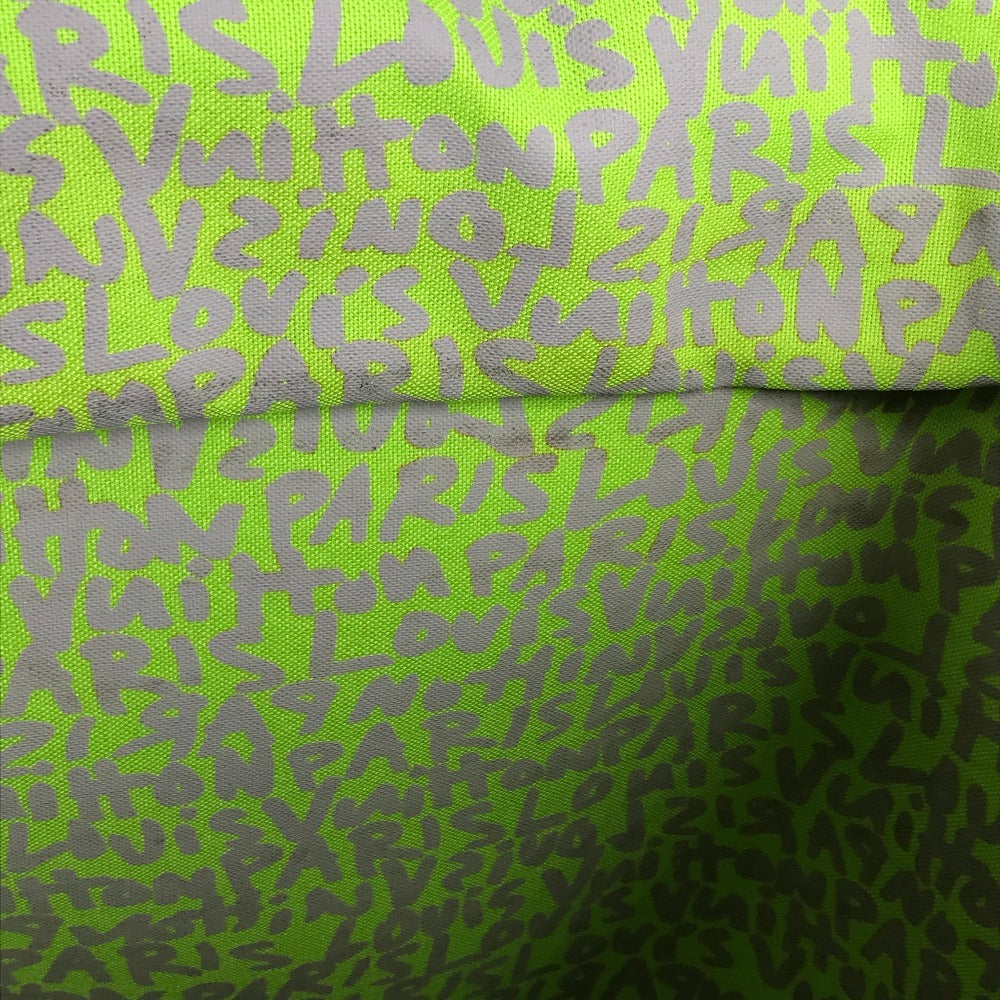 LOUIS VUITTON M93703 Monogram Graffiti Neverfull GM Shoulder Bag/Tote Bag in Monogram Graffiti Canvas, Women's, Veil Green